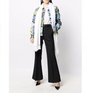 Valentino White Silky Scarf 21.5”-57”